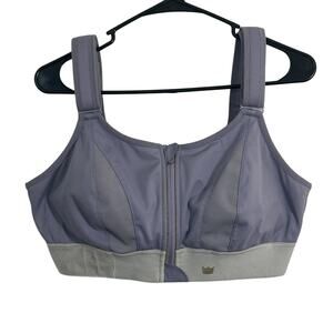 Shefit adjustable purple high impact sports bra medium workout running
